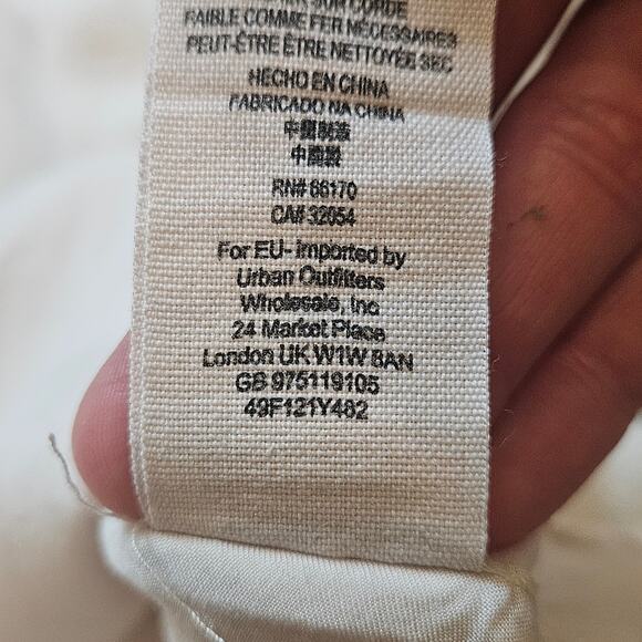 Free People Wanderer Mini Dress Womens Size S Ivory Combo Bell Sleeve Cut Out - Picture 16 of 16